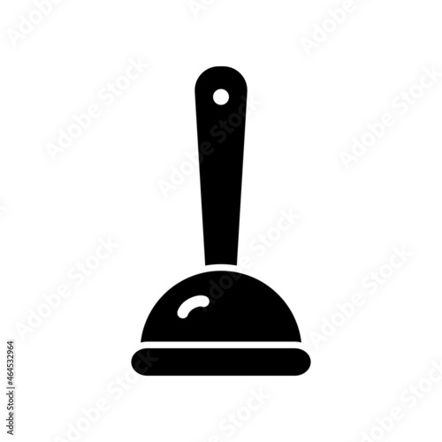 Toilet plunger isolated icon in flat style. House cleaning tool, housework supplies vector illustration