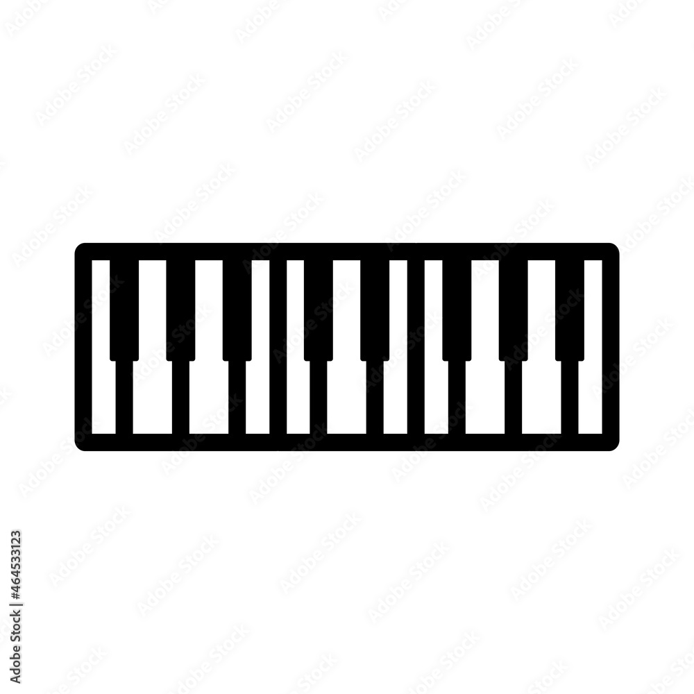 Piano Keys Icon Design Vector Template Illustration Sign And Symbol