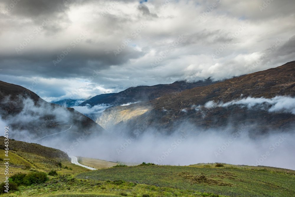 landscape with fog