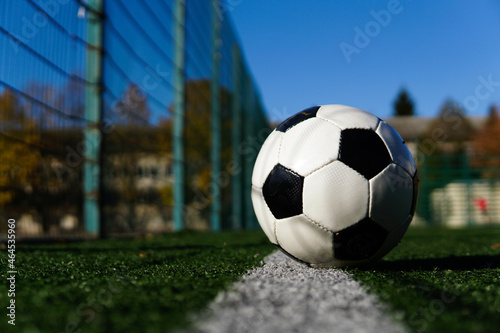 soccer ball on a green field