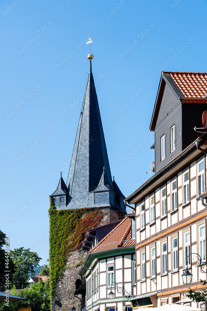 Fachwerkhäuser und Westernturm in Wernigerode Fachwerkhäuser und Westernturm in Wernigerode
