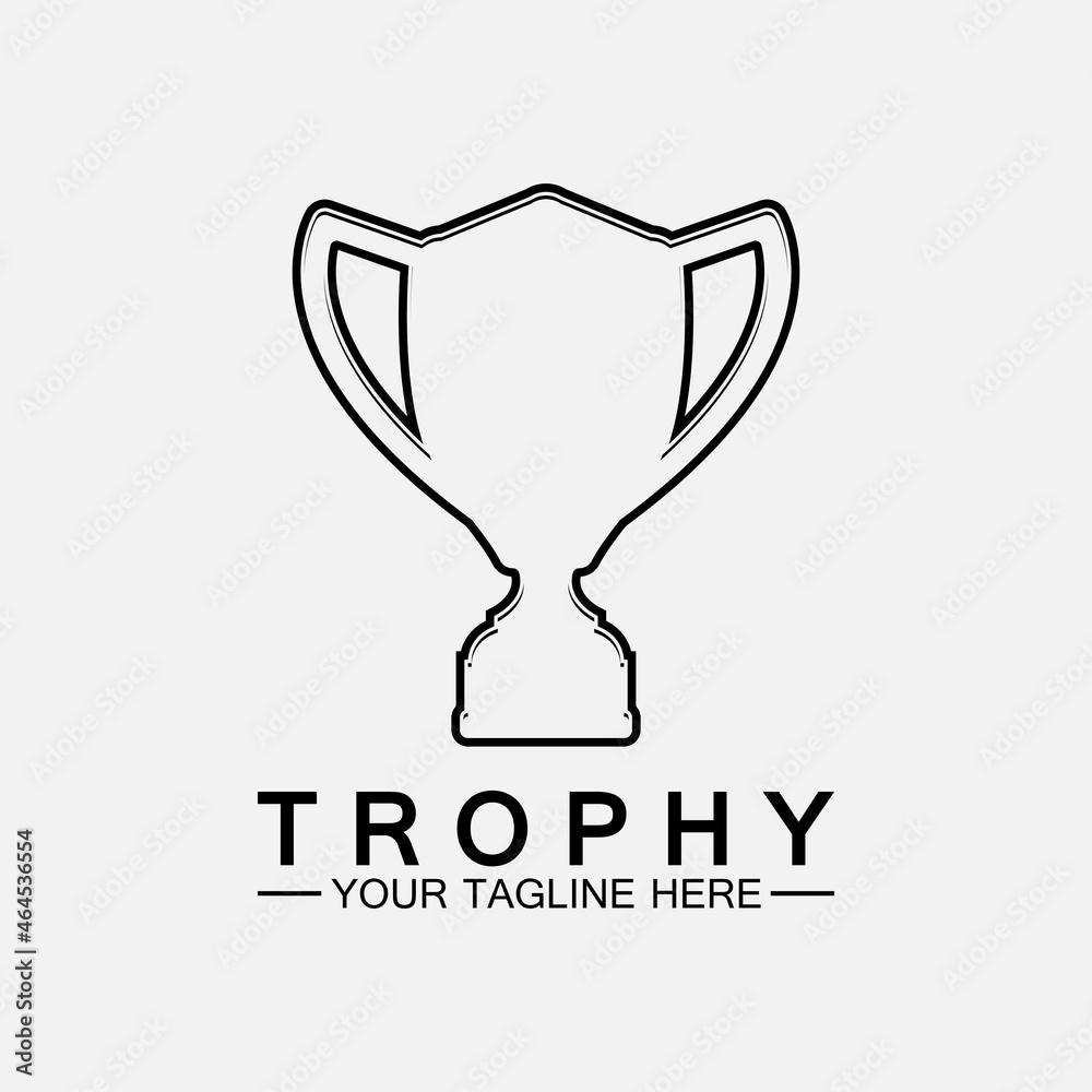 Trophy vector logo icon.champions trophy logo icon for winner award logo template Trophy vector logo icon.champions trophy logo icon for winner award logo template