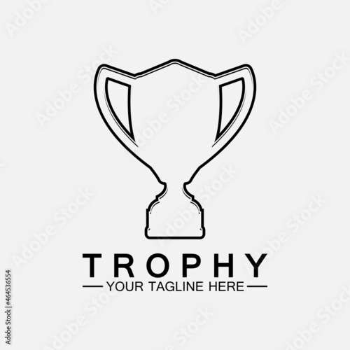 Trophy vector logo icon.champions  trophy logo icon for winner award logo template