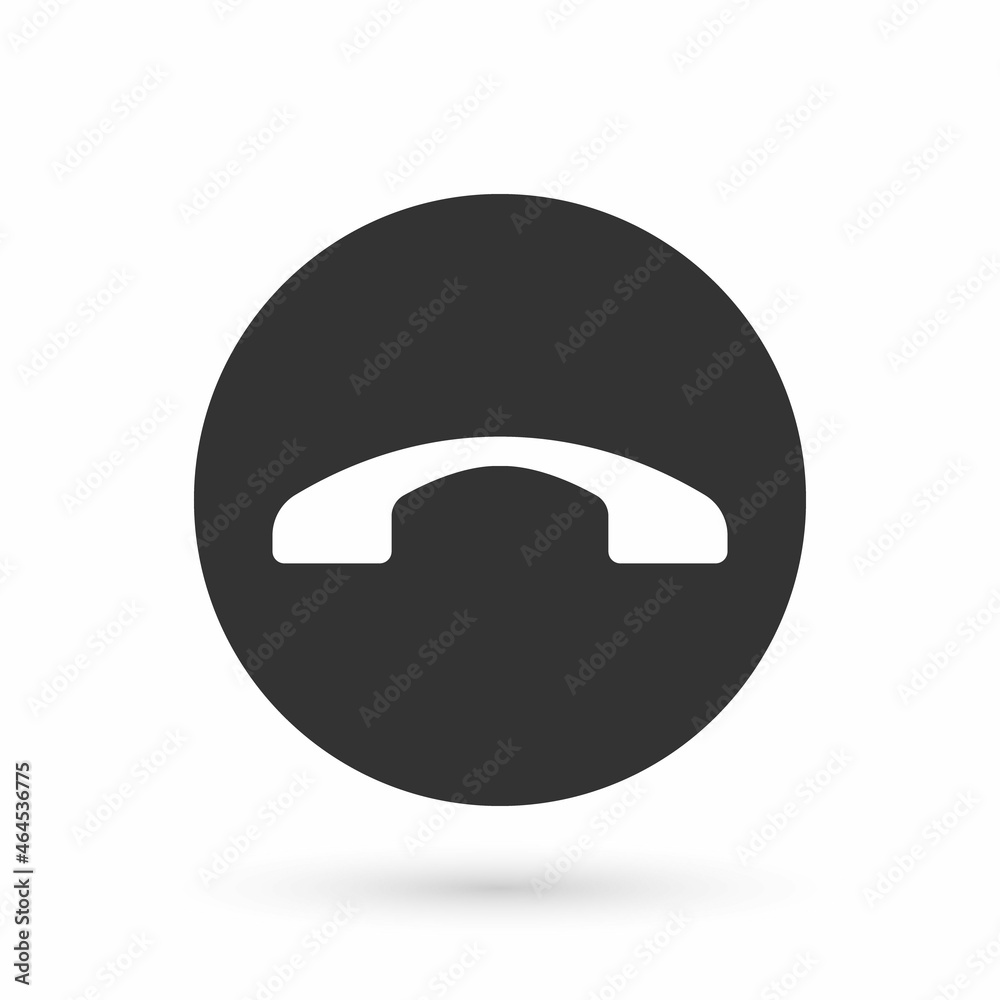 Grey Telephone handset icon isolated on white background. Phone sign. Vector Grey Telephone handset icon isolated on white background. Phone sign. Vector