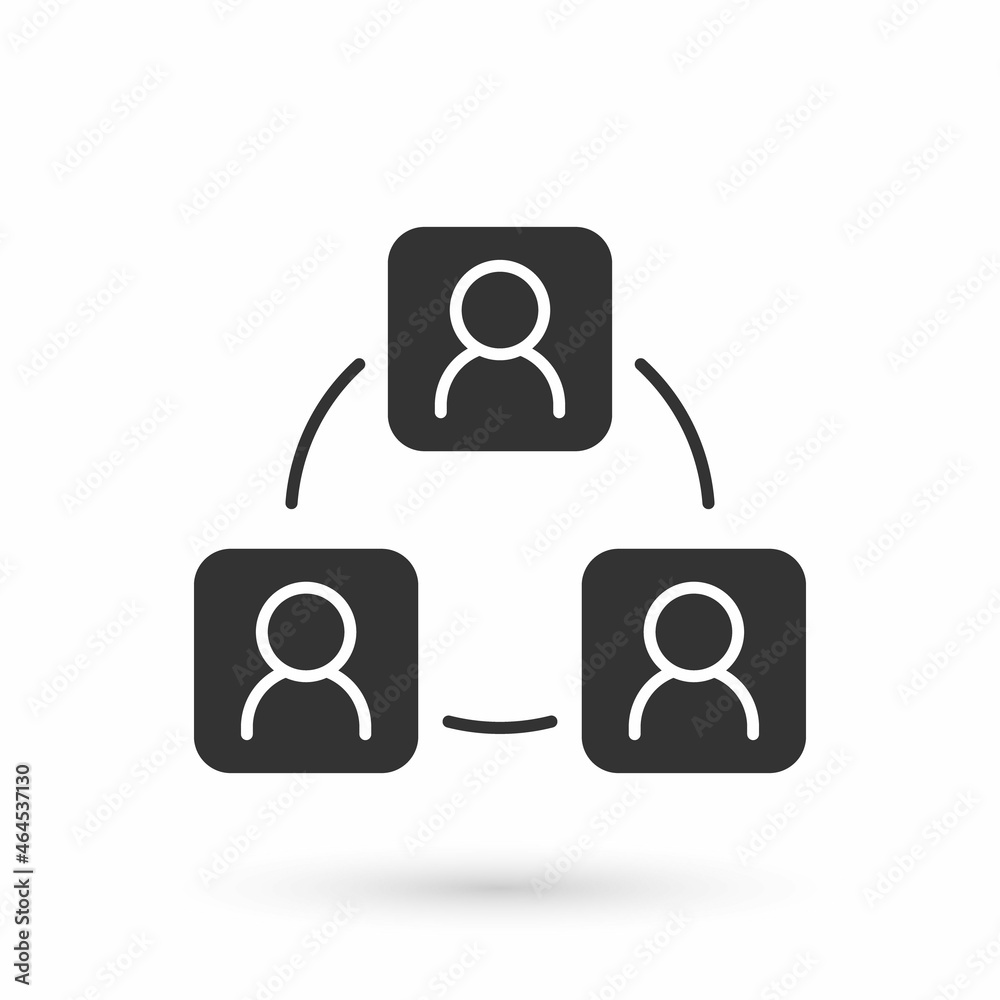 Grey Meeting icon isolated on white background. Business team meeting, discussion concept, analysis, content strategy. Presentation conference. Vector Grey Meeting icon isolated on white background. Business team meeting, discussion concept, analysis, content strategy. Presentation conference. Vector