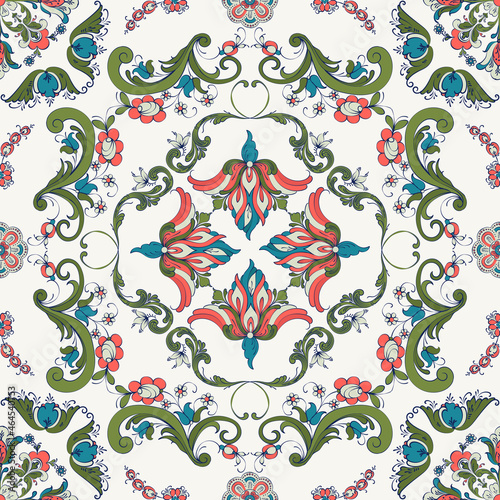 Rosemaling vector pattern 45