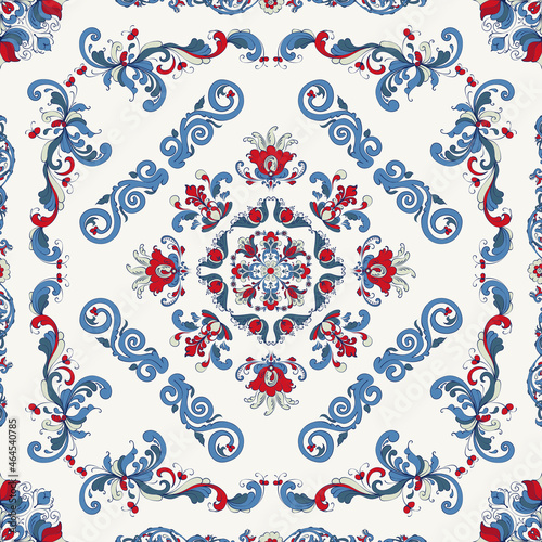 Rosemaling vector pattern 37
