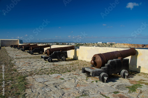 Old cannons at the Sagres Fort, Portugal