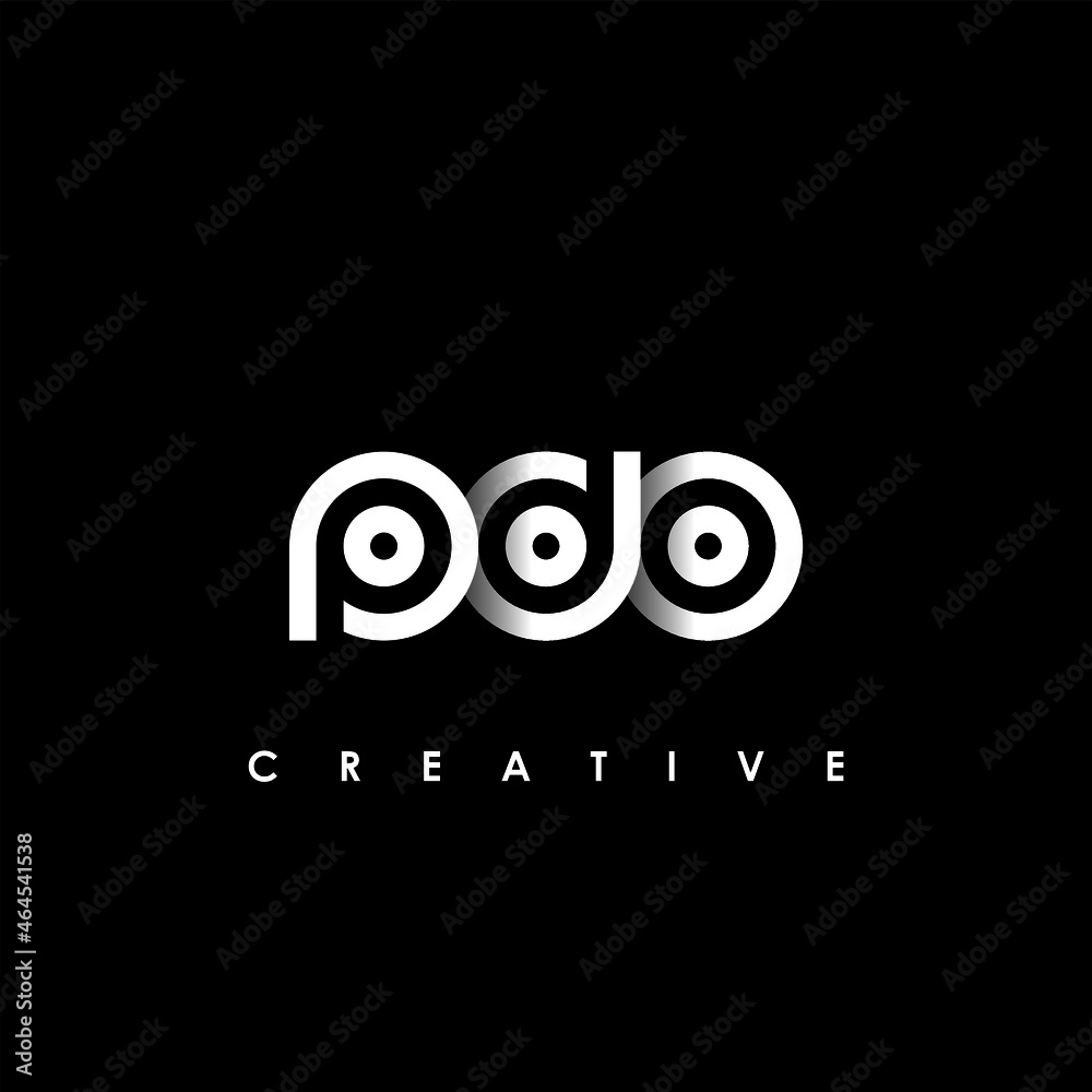 PDO Letter Initial Logo Design Template Vector Illustration