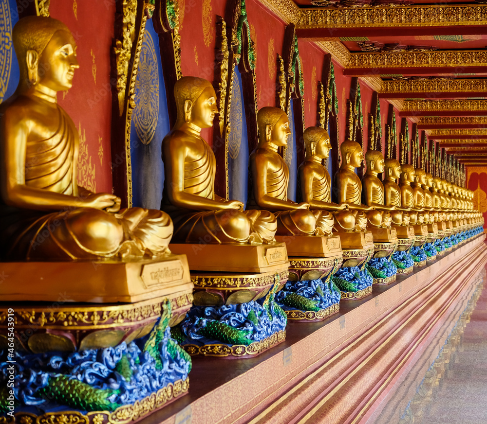 Fototapeta premium The attitude of the Buddha in meditation at Thai temple.