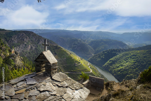 Bilde på lerret breathtaking view of the Ribeira Sacra from a small hermitage