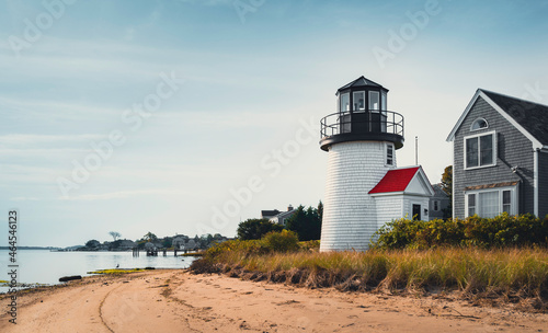 Lewis Bay Lighthouse Hyannis Harbor on Cape Cod in Massachusetts photo