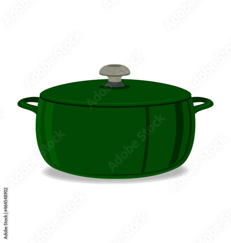 green crock pot roast cooker with lid