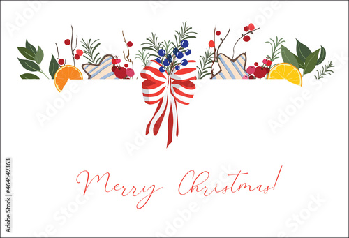 Vector design hand draw colorful color for Christmas greeting card. Typography and Icons for Xmas Backgrounds, Banners or Posters and Other Print Materials. Winter Holidays Design Elements