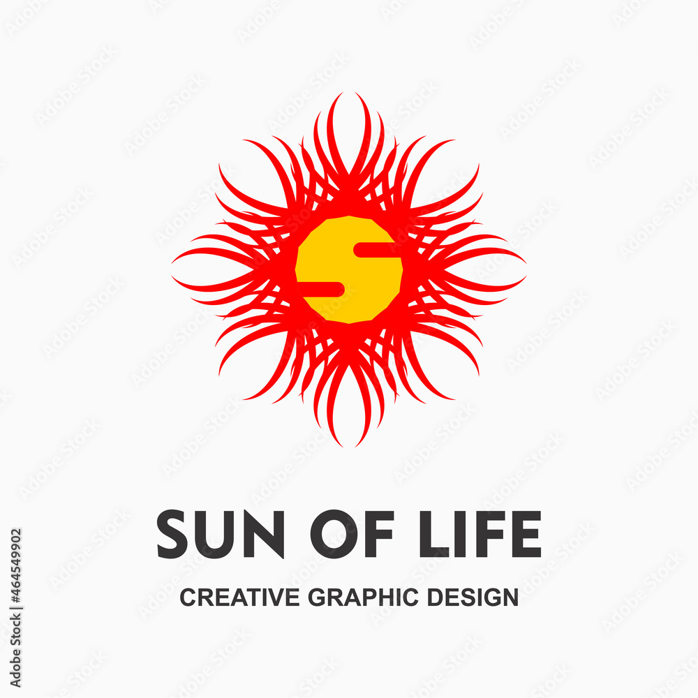 Fototapeta premium letter s logo in sunshine. creative and simple vector logo. Abstract business logo icon design template