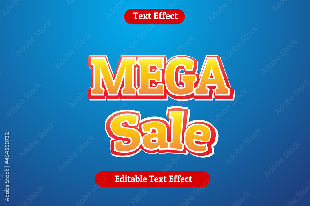 Fototapeta premium Editable 3D Text Effects Template Mega Sale