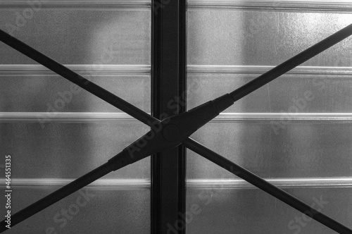 Wallpaper Mural Static reinforcement in a steel structure in front of a U-profile glass facade Torontodigital.ca