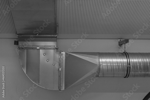 Wallpaper Mural Surface-mounted ventilation duct with arch and transition from rectangular to round Torontodigital.ca