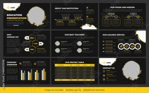 Education PowerPoint presentation template and google slides template