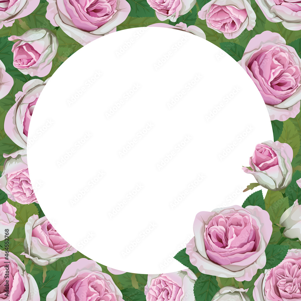 Vetor de Save the date floral card. Wedding invitation. Border frame