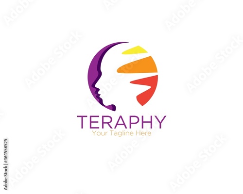 therapy mind head logo designs for psychology and medical service