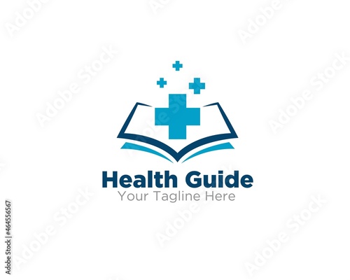 medical book guide logo designs for health care service