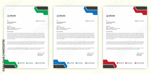Modern elegant business letterhead design template, Professional newsletter design template