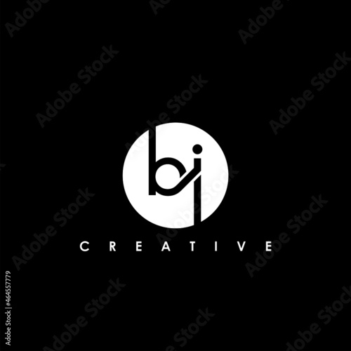 BI Letter Initial Logo Design Template Vector Illustration