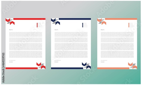 A4 modern colorful vector letterhead design template here