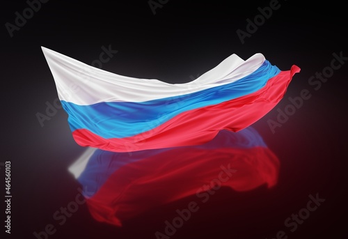 Abstract Russia Flag Illustration 3D Rendering (3D Artwork)