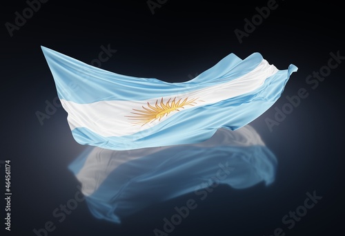 Abstract Argentina Flag Illustration 3D Rendering (3D Artwork)