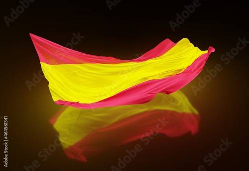 Abstract Spain Flag Illustration 3D Rendering  3D Artwork 