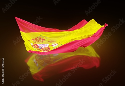 Abstract Spain Flag Illustration 3D Rendering  3D Artwork 