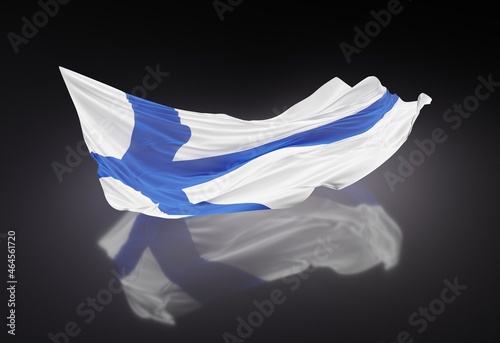 Abstract Finland Flag Illustration 3D Rendering (3D Artwork)