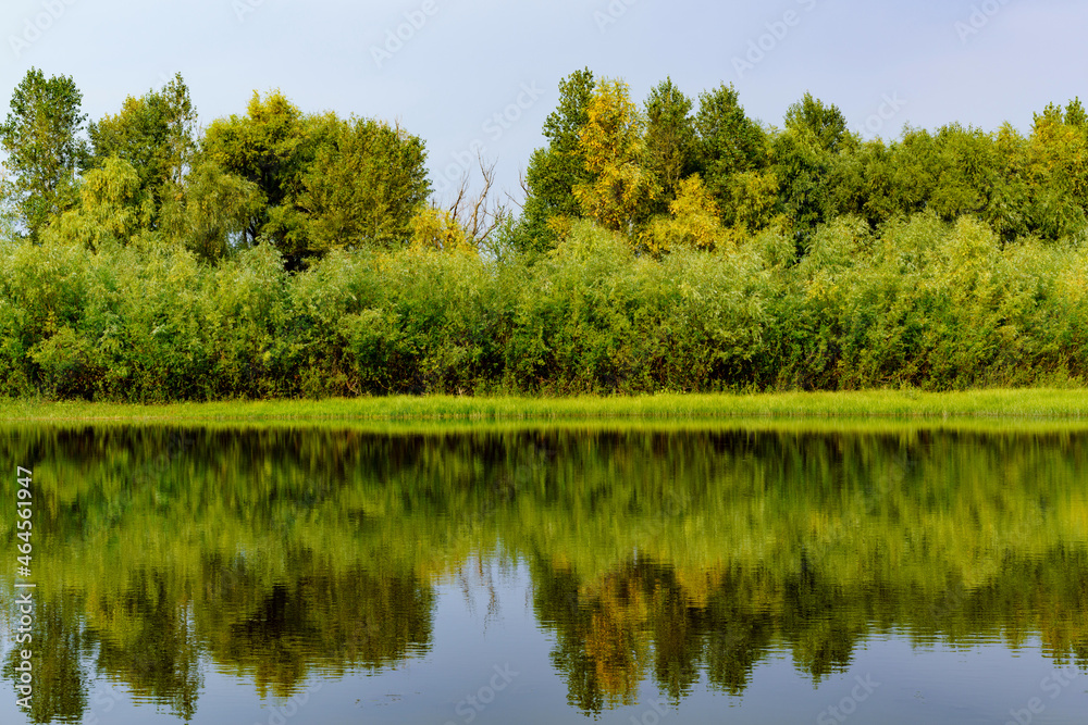 Landscape with steep banks on the Volga river in Russia. Landscape with steep banks on the Volga river in Russia.