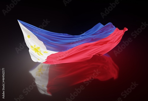 Abstract Philippines Flag Illustration 3D Rendering  3D Artwork 