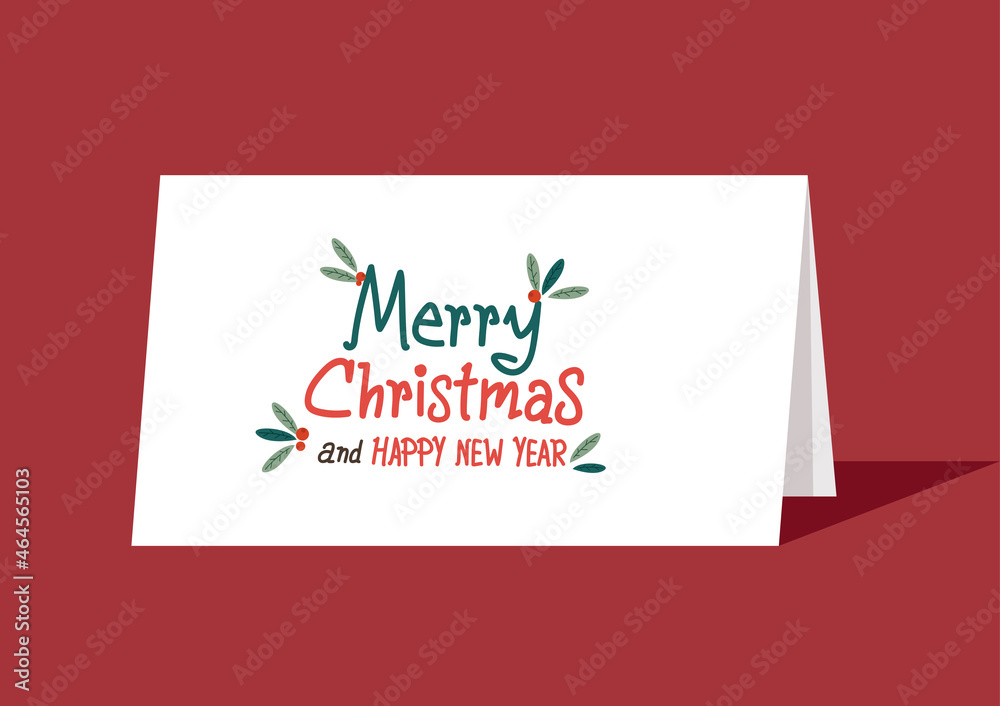 Merry Christmas poster. Merry Christmas vector text. Merry Christmas lettering design card template.