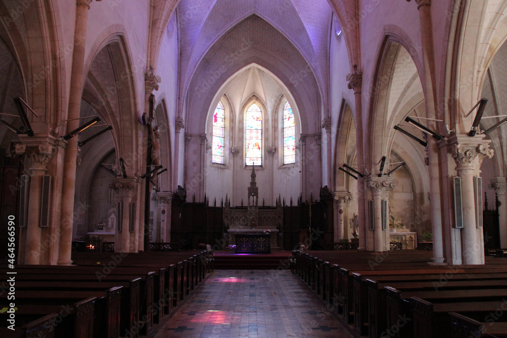 Sainte-Marie-Madeleine church in Chaillé-les-Marais in Vendée in France