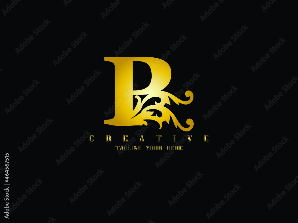 Letters of one of the early alphabets of luxury beauty flourish gold monogram logo ornament Letters of one of the early alphabets of luxury beauty flourish gold monogram logo ornament
