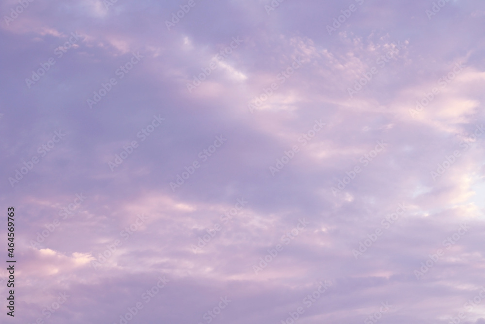 pastel pink, purple and violet cloudy sky