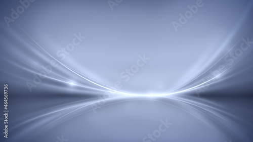 Abstract and modern dark gray background with brighter, glowing bent lines, metallic hue. Copy space. 4k resolution.