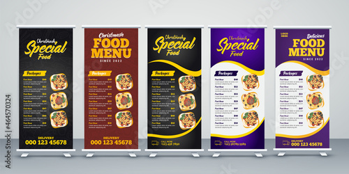 Food & Restuaruant concept. Graphic template roll-up for exhibitions, banner for Hotel,Universal stand for Restaurant,
Corporate Roll-up Banners, Set of roll up banner, roll up banner, banner