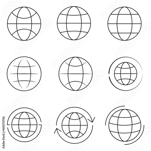 Web internet and globe  icons set. Web internet and globe   pack symbol vector elements for infographic web © AHMAD