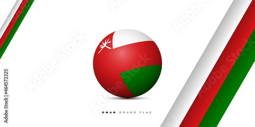 Oman Round flag design. Oman Independence day background design.