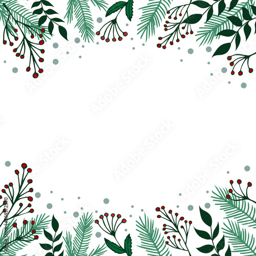 White Christmas background, festive web template - Vector © BEMPhoto