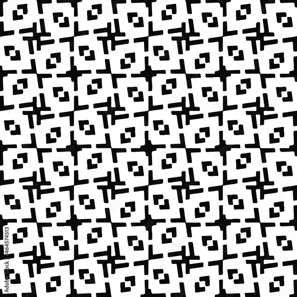 Seamless vector pattern in geometric ornamental style. Black pattern. Seamless vector pattern in geometric ornamental style. Black pattern.