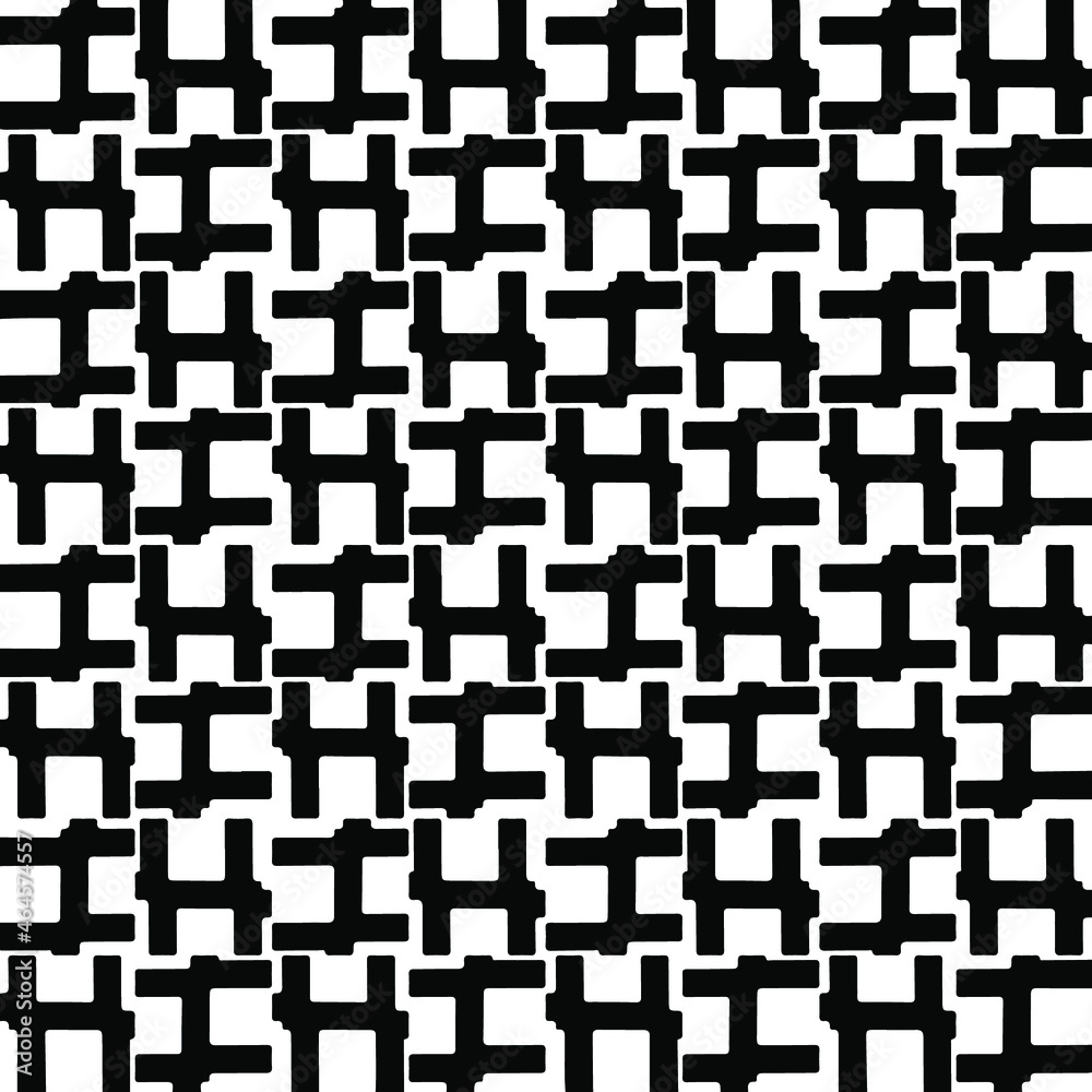 Seamless vector pattern in geometric ornamental style. Black pattern. Seamless vector pattern in geometric ornamental style. Black pattern.