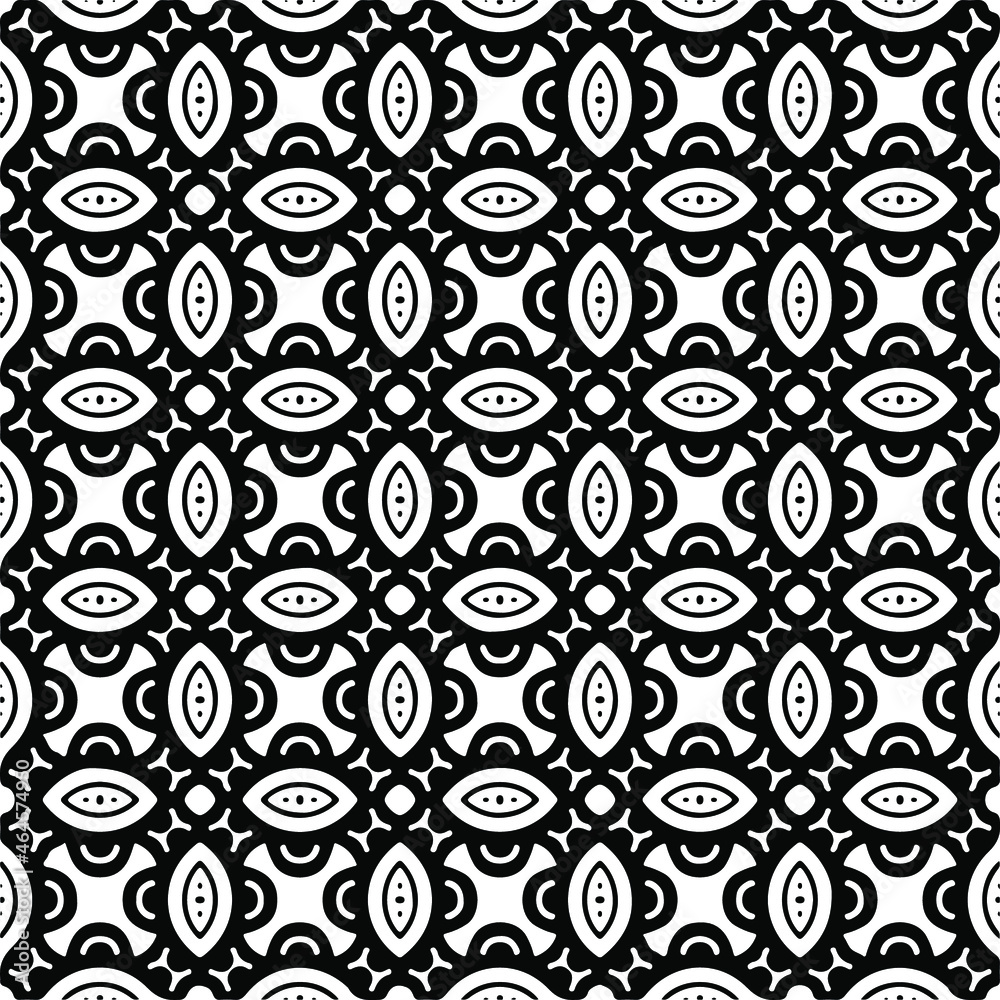Seamless vector pattern in geometric ornamental style. Black pattern.
Seamless vector pattern in geometric ornamental style. Black pattern.