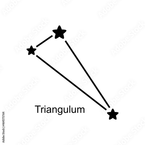 Constellation Triangulum on white background, vector illustration