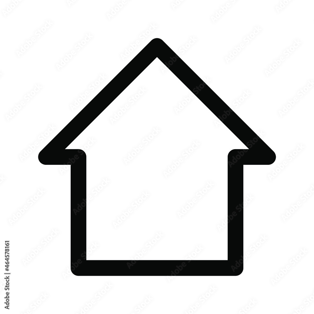 House icon. Black icon. Vector illustration. House icon. Black icon. Vector illustration.